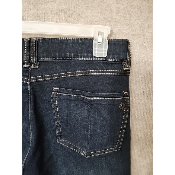 Democracy Ab Solution Bootcut Jeans Womens 12 Blue Dark Wash Slimming Stretch - Picture 5 of 8